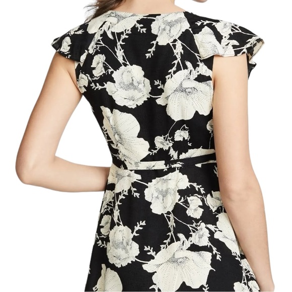 Free People Women's French Quarter Printed Mini Dress Floral Black White Size L - Picture 9 of 9